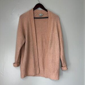 ASOS Open Front Cardigan Sweater Peach Apricot Knit Raglan Sleeve Womens US 2
